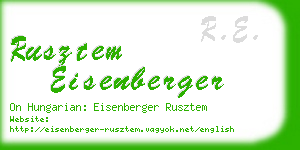 rusztem eisenberger business card